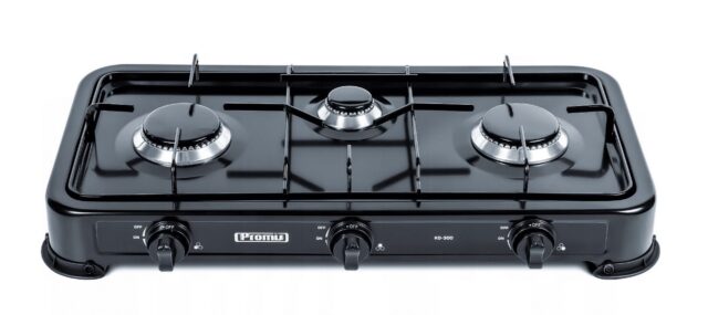 Promis KG300C 3-burner gas cooker  black - imagine 2