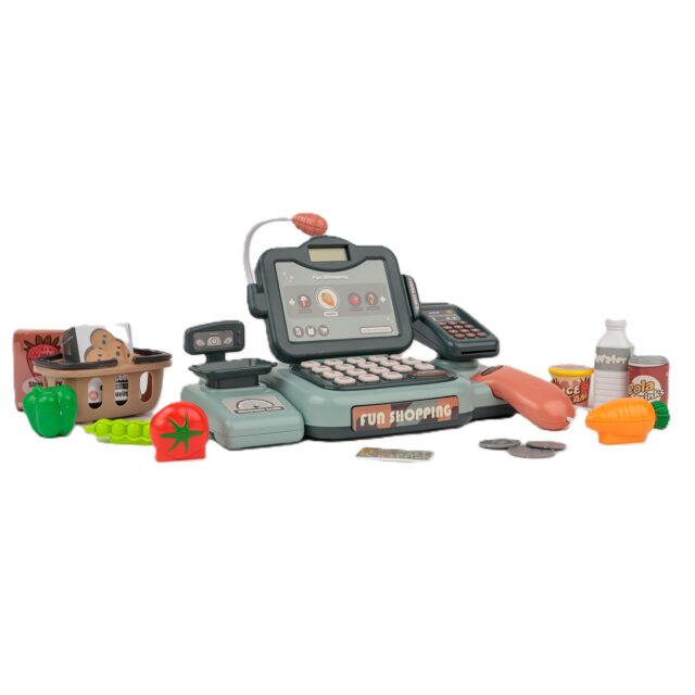 EXTRALINK TOYS KASA SKLEPOWA DLA DZIECI DUŻY ZESTAW 24EL. - imagine 3