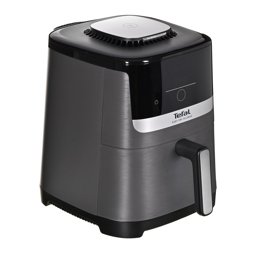 cps-5667008ebf3973cadabe34db8c7e0166-2026-02-28-18-34-20 Tefal Easy Fry Silence EY551HE0 fryer Single 5 L Stand-alone Hot air fryer Black Grey Stainless steel - imagine 1