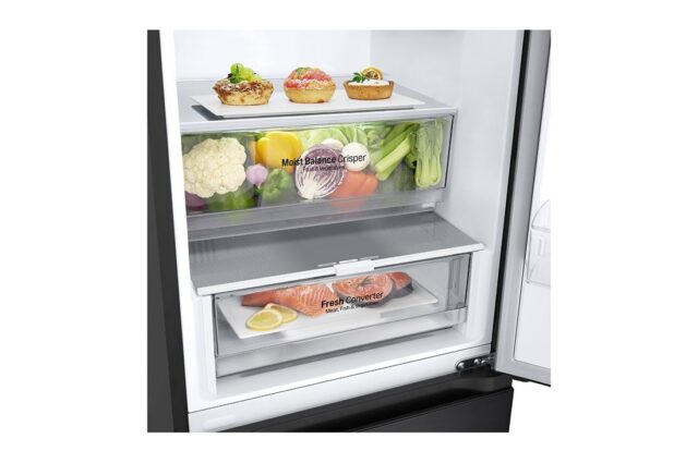 LG GBV5240DEP fridge-freezer Freestanding 387 L D Black - imagine 5