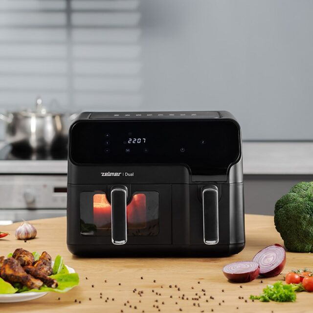 Zelmer ZAF9000 Air Fryer 5.5 l + 3.5 l 2700 W black - imagine 4