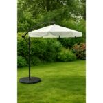 Black Forest Garden Umbrella with Side Panels, Large 3m Beige Cantilever - imagine 4