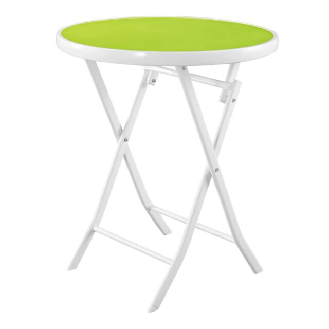 Black Forest Mały zestaw mebli ogrodowych dwa krzesła + stolik biało zielony - imagine 3