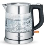 Severin WK 3468 electric kettle 1 L 2200 W Black  Stainless steel  Transparent