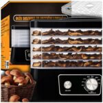 EXTRALINK HOME SUSZARKA DO GRZYBÓW OWOCÓW WARZYW ŻYWNOŚCI REGULOWANA MOCNA 500W + 5 SIT 27.5CM x 25CM CZARNA - imagine 6