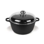 Maestro MR-4624C Pot with lid 24 cm 4 l Black