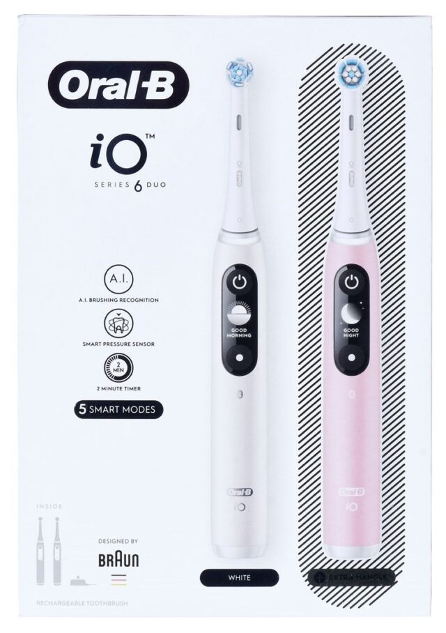 Braun Oral-B iO6 DuoPack White/Pink - imagine 9