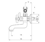 Wall-mounted bathtub mixer with shower set - imagine 2