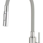 Kitchen faucet with bent spout - 2 types of spray