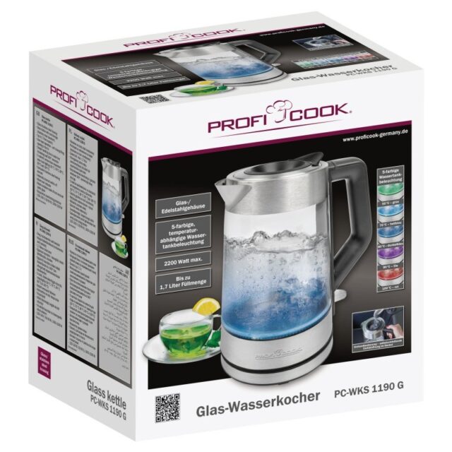 Proficook electric glass kettle PC-WKS 1190 G - imagine 5
