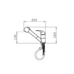 Pyramis Fido kitchen mixer grey concrete 090921838