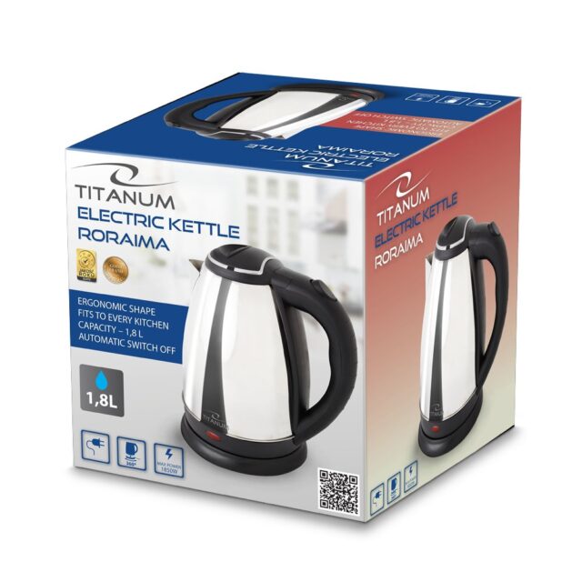 Titanum TKK102S Electric kettle 1.8L 1800W Silver - imagine 4