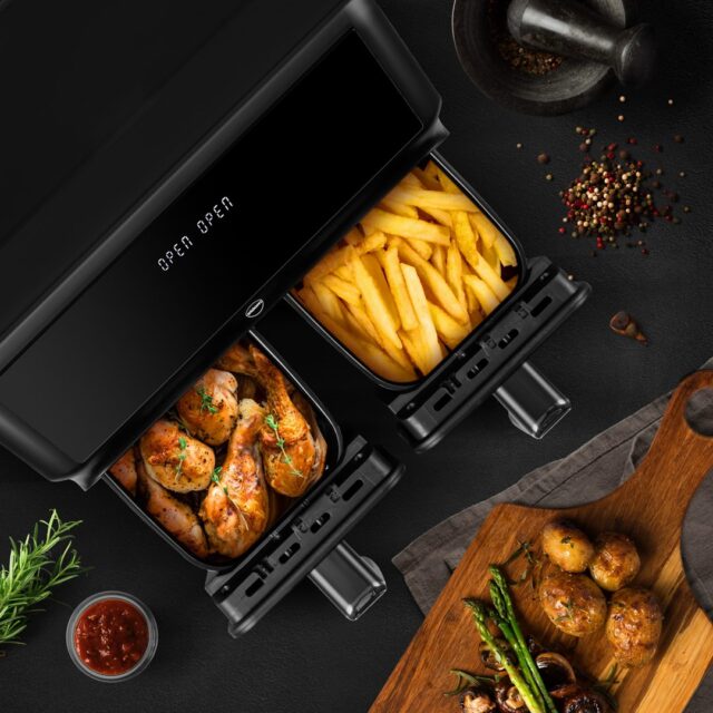 Double fat-free fryer  2200 W  capacity 8 l  LED display - imagine 5