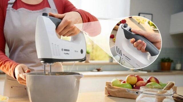 Bosch MFQ37400 mixer Hand mixer 750 W Grey  White - imagine 10