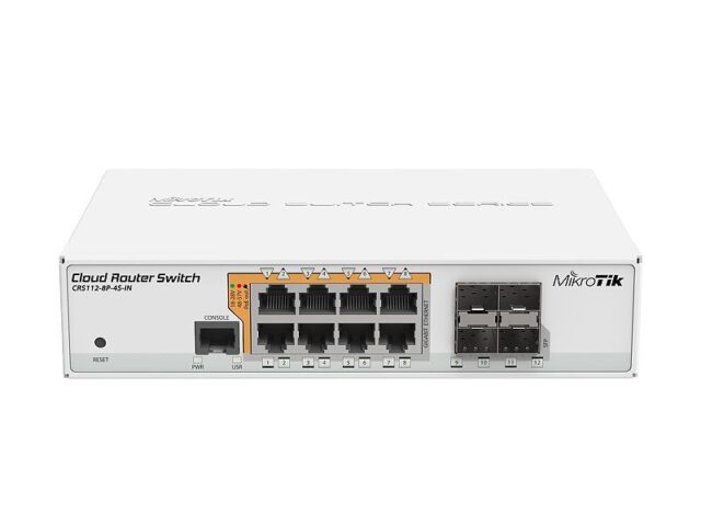 MikroTik CRS112-8P-4S-IN | Switch | 8x RJ45 1000Mb/s, 4x SFP - imagine 3