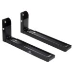 Maclean MC-915 B Universal Microwave Bracket Holder Wall Mount Adjustable Solid Metal Kitchen 30kg Black - imagine 4