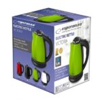 Esperanza EKK113G electric kettle 1.8 L 1800 W Black  Green - imagine 2