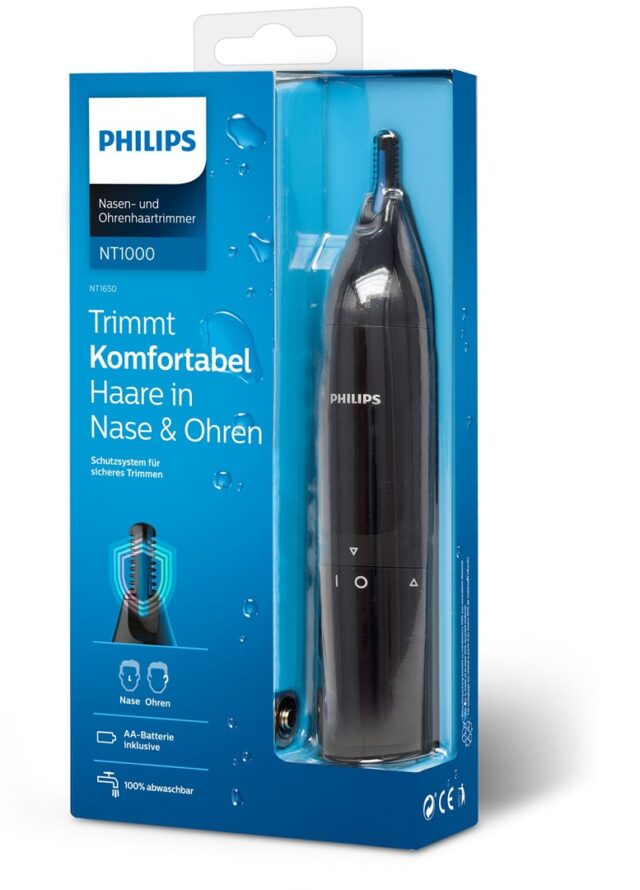 Philips Norelco NOSETRIMMER Series 1000 NT1650/16 hair trimmers/clipper Black - imagine 2