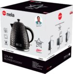 ELDOM NELA kettle  1.7 l capacity  2000 W power  black - imagine 2