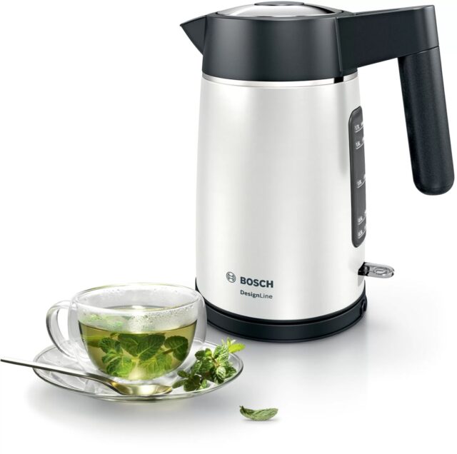 Bosch DesignLine electric kettle 1.7 L 2400 W Black  Silver - imagine 10
