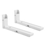Maclean MC-915 W Universal Microwave Oven Bracket Holder Wall Mount Adjustable White Space Saving 30kg - imagine 4