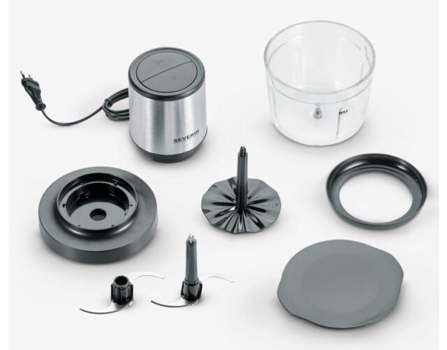Severin KM 3867 electric food chopper 1 L 400 W Black  Silver  Transparent - imagine 7