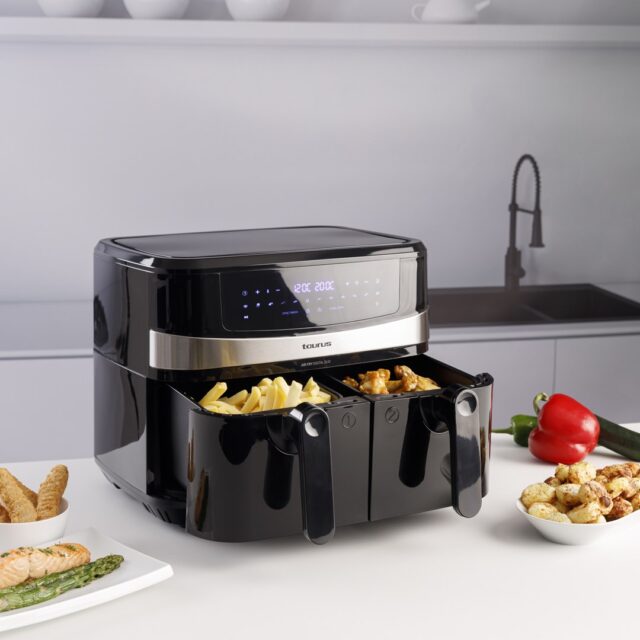 Taurus Air Fry Digital Duo Double 9 L 2200 W Hot air fryer Black - imagine 3