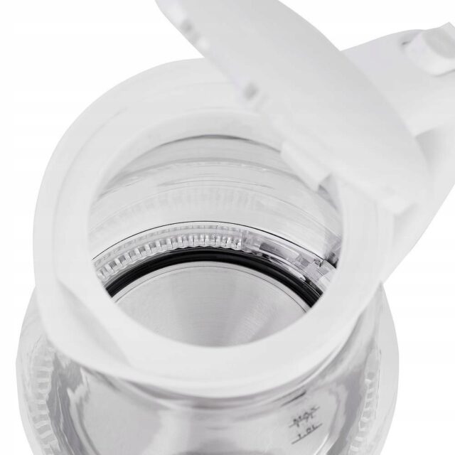 Adler AD 1274 B electric kettle 1.7 L White Transparent 2200 W - imagine 2