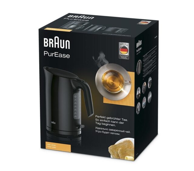 Braun PurEase WK 3100 BK electric kettle 1.7 L 2200 W Black - imagine 2