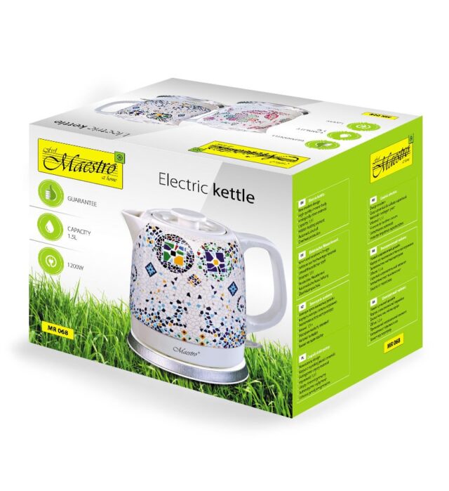 Ceramic electric kettle MAESTRO MR-068 1 5L 1500W (MR-068-MOSAIC) - imagine 4