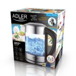 Adler AD 1247 NEW electric kettle 1.7 L Hazelnut Stainless steel Transparent 2200 W - imagine 8