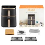 Cosori Turbo Tower Pro Smart Single 10.8 L Stand-alone 2630 W Hot air fryer Black  Gold - imagine 3