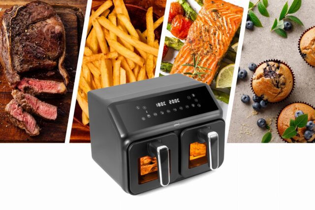 Double fat-free fryer  2200 W  capacity 8 l  LED display - imagine 6