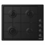 Candy CHW6LBB Black Built-in 60 cm Gas 4 zone(s)