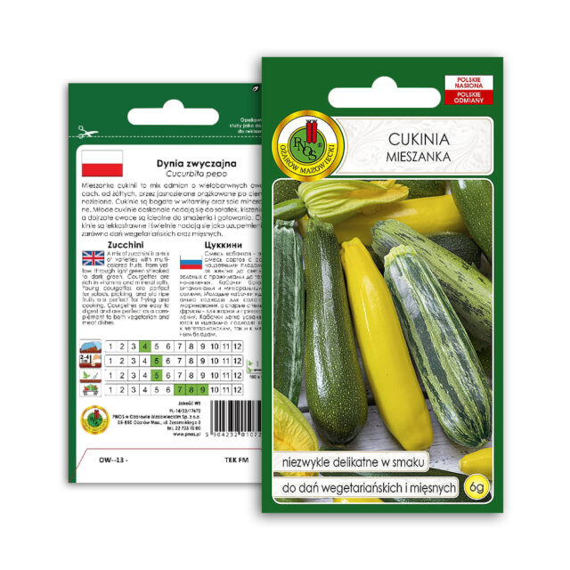 PNOS Mieszanka nasion | Dynia Zwyczajna, Cukinia | Opakowanie 6g - imagine 9