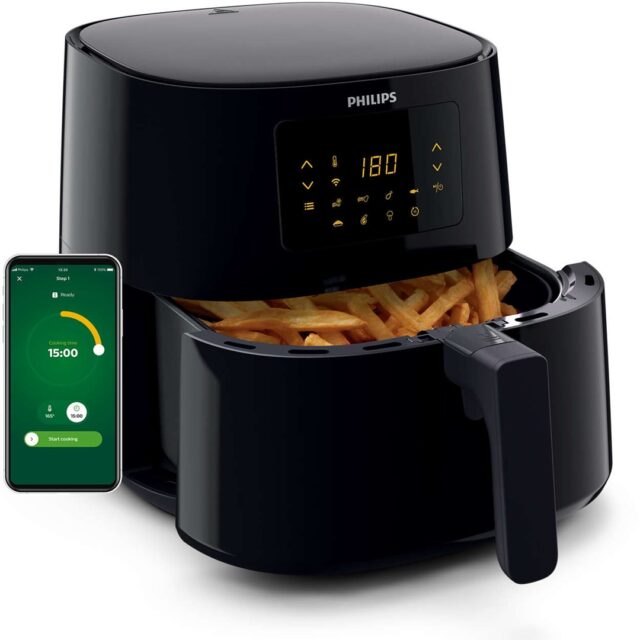 Philips Essential HD9280/70 fryer Single 6.2 L 2000 W Deep fryer Black  Silver - imagine 2
