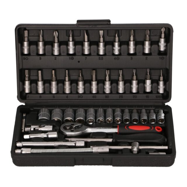 Extralink Powerlink | Tool Set | Socket Wrenches, Case, 46 Pieces - imagine 3