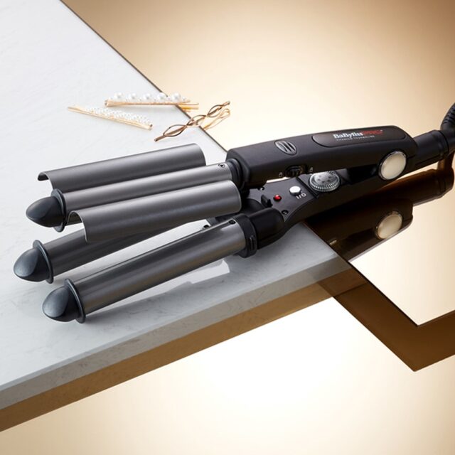 BaByliss TRIPPLE WAVER Curling iron Warm Black 125 W 106.3  (2.7 m) - imagine 3