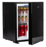 MPM-30-MBS-06/L Minibar refrigerator Freestanding Black with GLASS FRONT BLACK