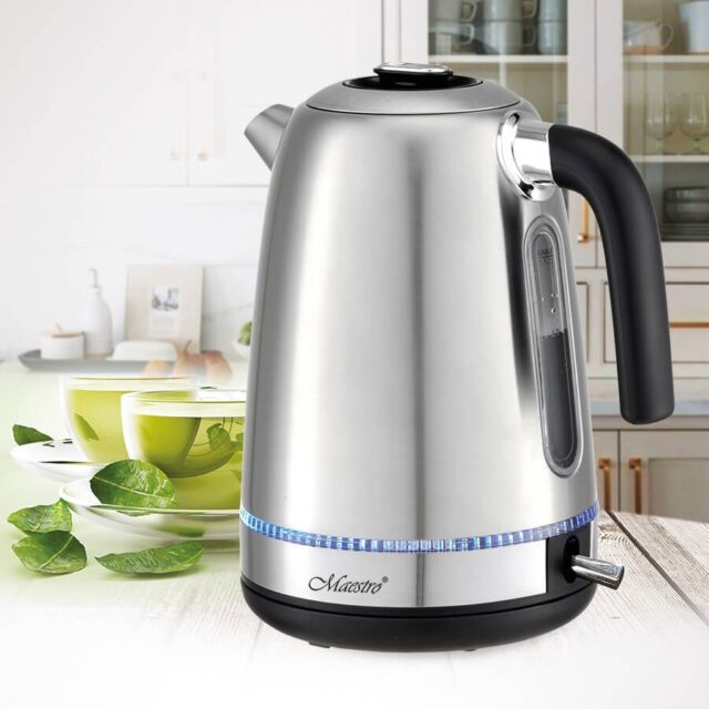 Maestro MR-050 Electric kettle with lighting  silver 1.7 L - imagine 3