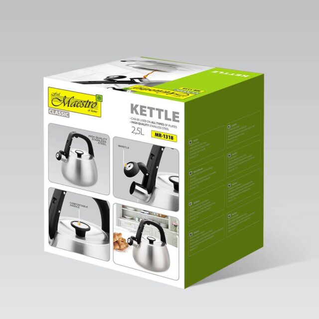 Kettle Maestro MR-1318 2 5 l Silver  Black - imagine 3