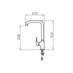 Pyramis Silvio Duo kitchen mixer 090929638 Granite / Carbon - imagine 2