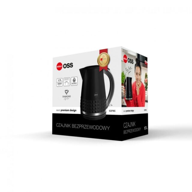 ELDOM C270C OSS electric kettle 1.7 L 2150 W Black - imagine 2