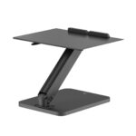 Maclean desk stand for monitor or laptop  gas spring  for standing and sitting work  black  MC-493 - imagine 3