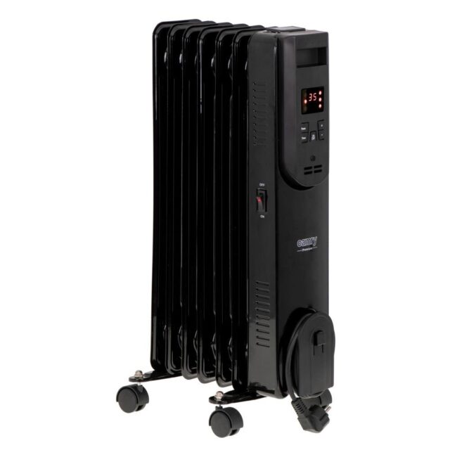 Electric oil heater with remote control CAMRY CR 7812  7 ribs  1500 W black - imagine 4