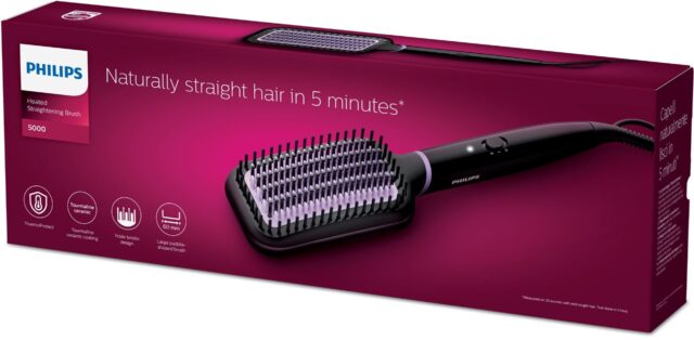 Philips StyleCare Essential BHH880/00 Heated straightening brush - imagine 3