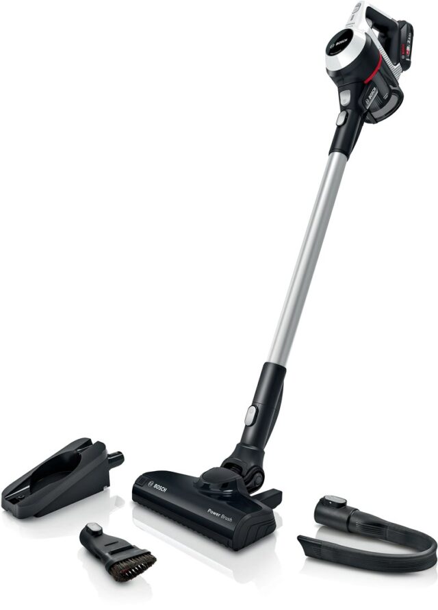 Bosch Serie 6 BCS61113 stick vacuum/electric broom Battery Dry Hygiene Filter Bagless 0.3 L Black  White 2.5 Ah - imagine 2