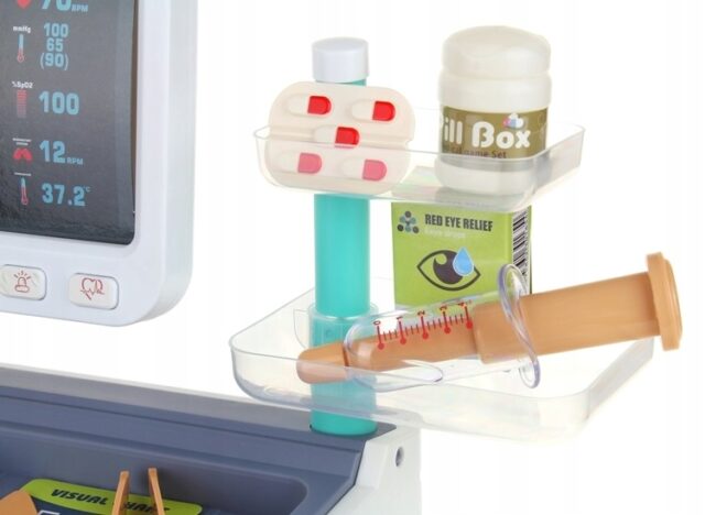 EXTRALINK TOYS INTERAKTYWNY ZESTAW LEKARZA WÓZEK MEDYCZNY DUŻY ZABAWKA - imagine 5