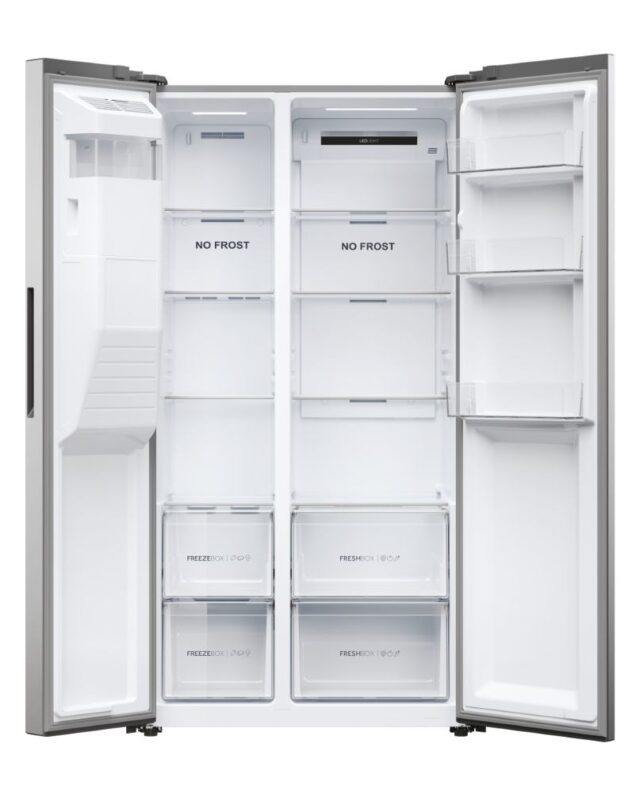 Haier SBS 90 Serie 5 HSR5918DIMP Free-standing double-sided fridge-freezer combination 511 l D Platinum  stainless steel - imagine 3