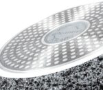 PROMIS Set of pots GRANITE  saucepan 16 cm  pots 20 24 28 brown handles - imagine 7